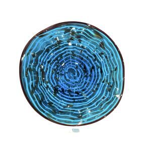Dale Tiffany Wrightwood Hand Blown Glass Art Plate Wallflower with Mount 10”